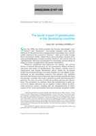 The social impact of globalization in the developing countries
