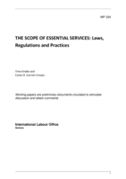 The scope of essential services: laws, regulations and practices