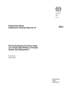 Should developing countries target low, single digit inflation to promote growth and employment
