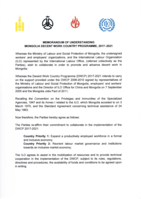 Mongolia Decent Work Country Programme 2017-2021