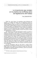 La importancia que revisten en la práctica los conflictos entre las legislaciones del trabajo
