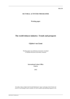 The world tobacco industry: trends and prospects