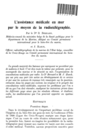 L'assistance médicale en mer par le moyen de la radiotélégraphie