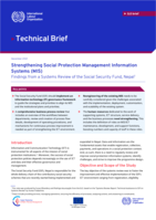 Strengthening social protection Management Information Systems (MIS): findings from a systems review of the Social Security Fund, Nepal