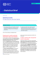Statistical profile: private security services sector ; International Labour Organization, ILO sectoral Policies department