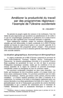 Améliorer la productivité du travail par des programmes régionaux: l'exemple de l'Ukraine occidentale