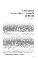 La situation des travailleurs immigrés en Suède