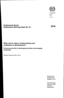 What role for labour market policies and institutions in development?: enhancing security in developing countries and emerging economies