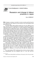 Recession and change in labour practices in Japan