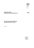 The community work programme: building a society that works