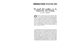 El papel del médico en la Inspección del Trabajo