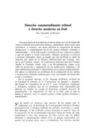 Derecho consuetudinario tribual y derecho moderno en Irak