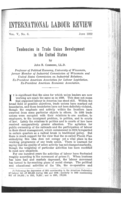 Tendencies in trade union development in the United States