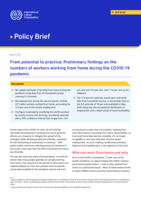 From potential to practice: preliminary findings on the numbers of workers working from home during the COVID-19 pandemic