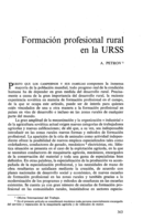 Formación profesional rural en la URSS
