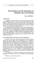 The influence of ILO standards on Swedish law and practice