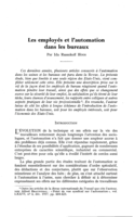 Les employés et l'automation dans les bureaux