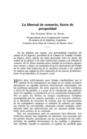 La libertad de comercio, factor de prosperidad