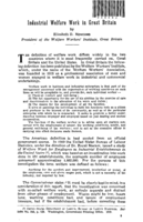 Industrial welfare work in Great Britain