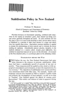 Stabilisation policy in New Zealand