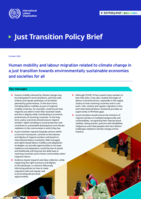 Human mobility and labour migration related to climate change in a just transition towards environmentally sustainable economies and societies for all
