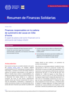 Finanzas responsables en la cadena de suministro del cacao en Côte d’Ivoire: el papel de palanca del sector financiero en la eliminación del trabajo infantil