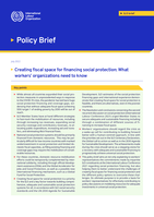 Creating fiscal space for financing social protection: what workers’ organizations need to know