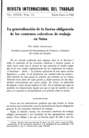 La generalización de la fuerza obligatoria de los contratos colectivos de trabajo en Suiza