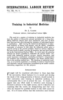 Training in industrial medicine