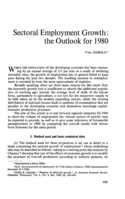 Sectoral employment growth: the outlook for 1980