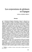 Les corporations de pêcheurs en Espagne