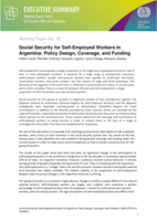 Social security for self-employed workers in Argentina: policy design, coverage, and funding : executive summary
