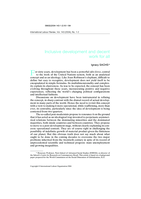 Inclusive development and decent work for all
