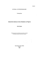 Industrial relations in the oil industry in Nigeria