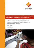 Is there a business case against verbal abuse?: Incentive structure, verbal abuse, productivity and profits in garment factories