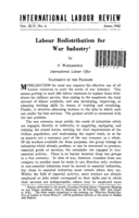 Labour redistribution for war industry