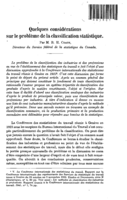Quelques considérations sur le problème de la classification statistique