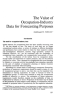 The value of occupation-industry data for forecasting purposes