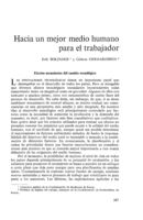Hacia un mejor medio humano para el trabajador