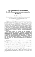Les femmes et le programme de développement communautaire de l'Inde