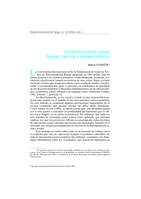 La discriminación racial: teorías, hechos y planes políticos