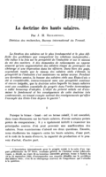 La doctrine des hauts salaires