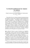 La situación profesional de los viajantes de comercio