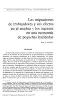 Las migraciones de trabajadores y sus efectos en el empleo y los ingresos en una economía de pequeñas haciendas