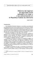 Reforma del régimen de seguridad social aplicable a la mujer y a los sobrevivientes en la República Federal de Alemania