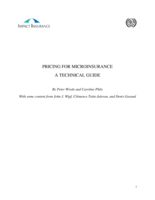 Pricing for microinsurance: a technical guide