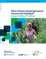When and how should agricultural insurance be subsidized?: issues and good practices