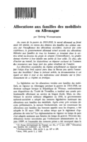 Allocations aux families des mobilisés en Allemagne
