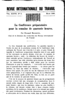 La conférence préparatoire pour la semaine de quarante heures