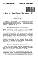 A year of "experiment" in France: II